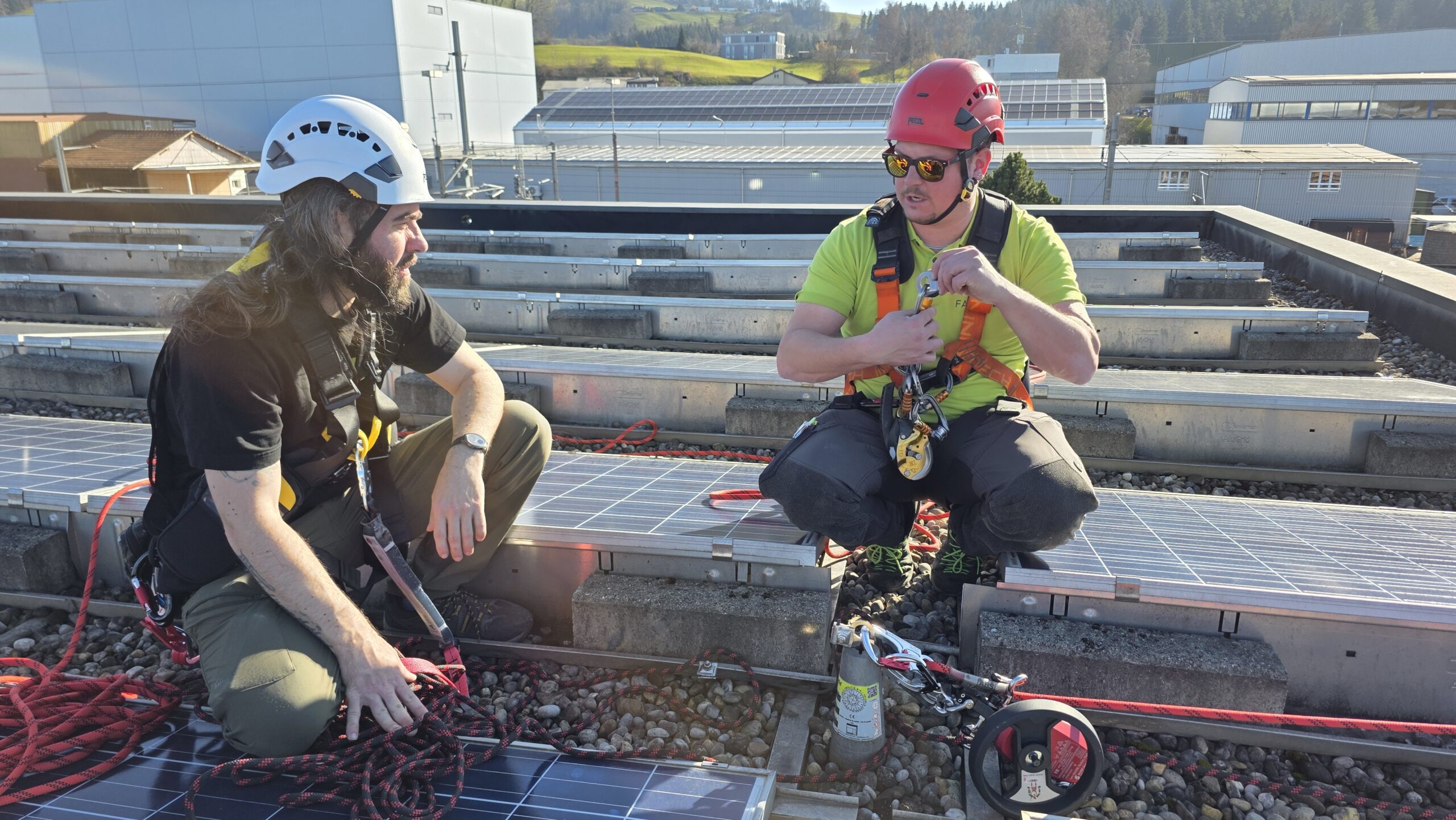 Ausbildung auf dem Dach