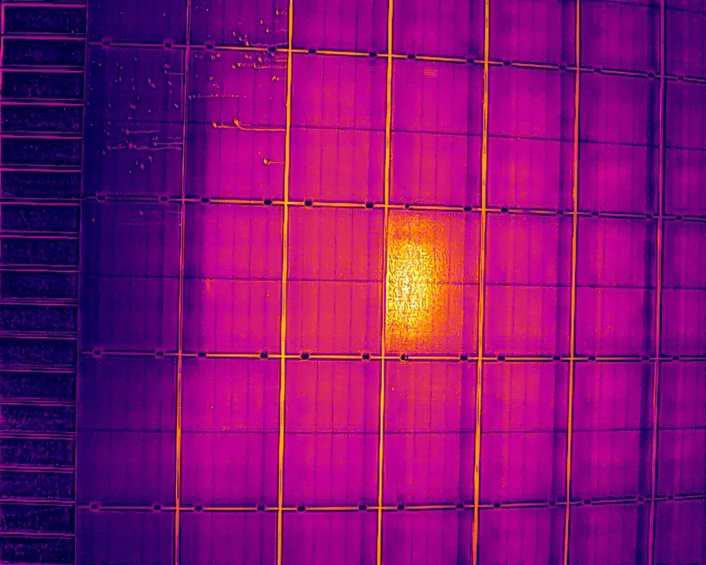 Reflexion eines Solarmoduls