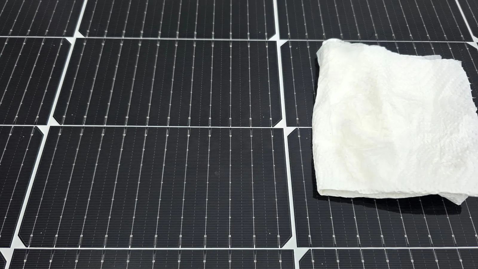 Solarmodul nach der Reinigung